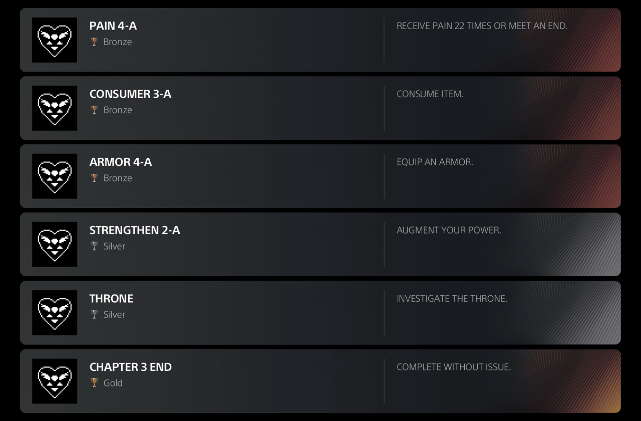 Exemples de trophées PlayStation